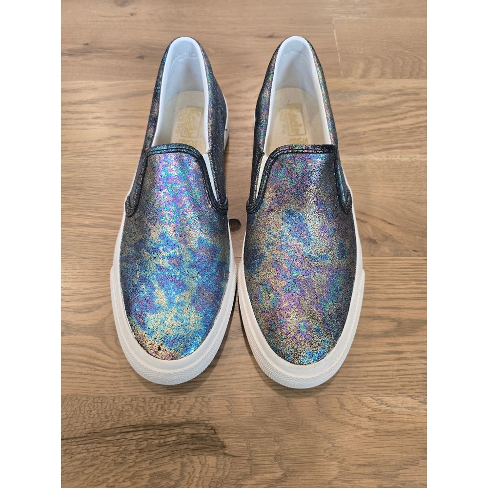 Keds Double Decker Iridescent Metallic Slip On Sneakers Womens 7 Multi H60409 - Picture 2 of 8